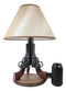 Western Wild West Triple Six Shooters Revolver Guns Side Table Lamp Statue Decor