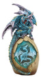 Ebros Water Dragon with LED Light Guarding Dragon Egg Collection 10" Height