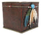 Ebros Southwestern Turquoise Gem 3 Feathers Tissue Box Cover Home Decor