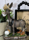 Drunken Donkey With Farmer Hat Smoking Pipe And Kicking Booze Bottle Figurine