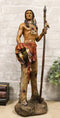 Large Native American Indian Eagle Warrior Chief With Spear And Shield Figurine