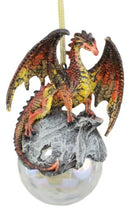 Ruth Thompson Hyperion Dragon Perching On Glass Ball 5"High Ornament Figurine