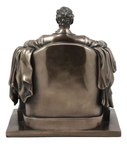 Bronzed Seated Abraham Lincoln Figurine 8"H Lincoln Memorial Colossal Sculpture