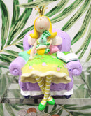 Bookworm Crown Princess Fairy Sitting On Purple Sofa Money Coin Bank Figurine