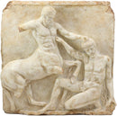 Large Greek God Mortal Combat Centaur And Lapiths Metope Wall Decor Plaque 16"H