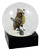 Great Horned Owl Perching On Tree Branch Glitter Water Globe 4.5" Tall