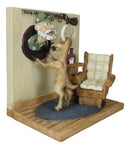 Buck Deer Smoking Pipe Hanging Hunter Wall Trophy On Living Room Wall Figurine