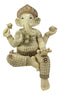 Ebros 15" Tall Hindu Ganesha Holding Modaka Bowl & Lotus Table Edge Shelf Sitter - Ebros Gift