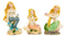 Nautical Sea Blonde Haired Mermaids with Colorful Tails Mini Figurines Set of 3