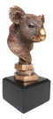 Ebros Exotic Australian Koala Bear Head Bust Statue In Bronze Electroplated Finish