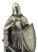 Ebros Holy Roman Empire Suit Of Armor Crusader Knight With Sword And Shield Statue