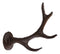 Set Of 3 Cast Iron Western Rustic Stag Deer Crown Antler Wall Coat Keys Hooks