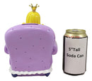 Bookworm Crown Princess Fairy Sitting On Purple Sofa Money Coin Bank Figurine