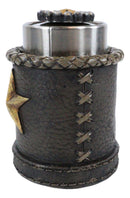 Rustic Lone Western Star Cowboy Sheriff Toothpick Holder With Spring Barrel