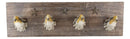 22"L Rustic Western American Patriotic Bald Eagle 4-Peg Wall Coat Hooks Plaque