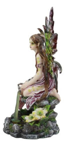 Mythical Goddess Moss Fairy With Elixir Of Youth By Sacred Lagoon Statue 8"Tall