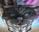 Black Wicca Triple Goddess Sacred Cat Bastet Sculptural Decorative Jewelry Box