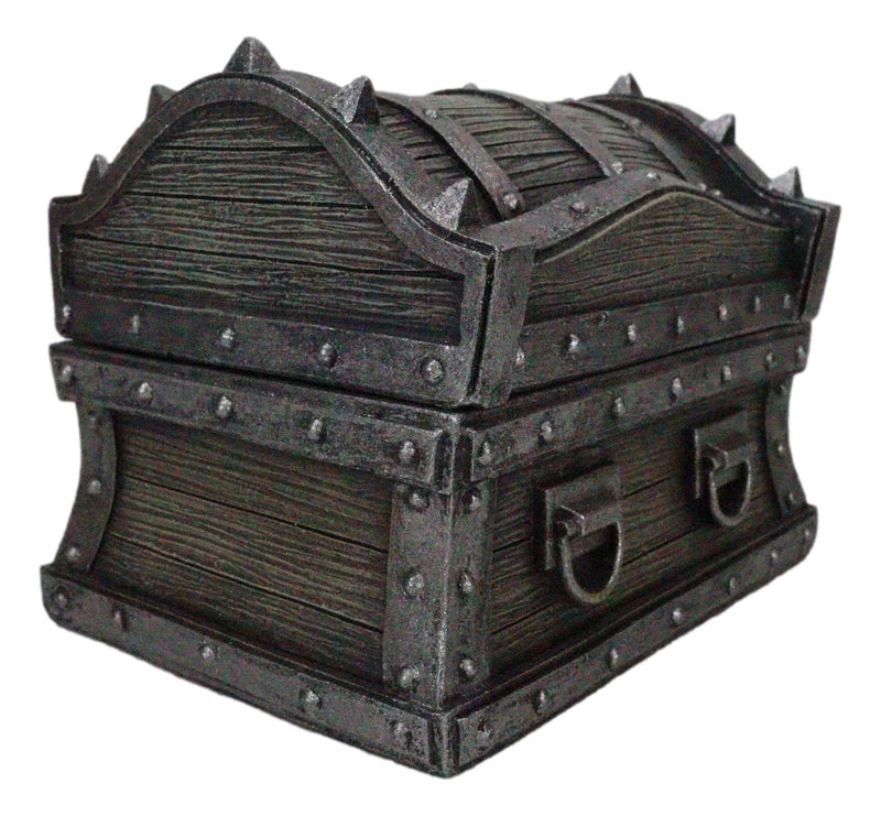 Caribbean Barbarian Pirate Davy Jones Spiked Treasure Chest Small Decorative Box