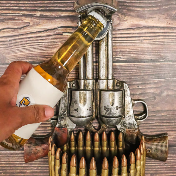 Pack Of 3 Western Rustic Bullet Shell Casings Ammo Hand Beer