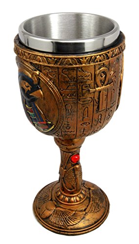 Ebros Ancient Egyptian God Of The Sky And War Horus 6oz Wine Goblet Chalice