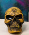 Cream Brown Sacred Symbols Omega Alchemy Skull Gear Shift Knob Or Paperweight