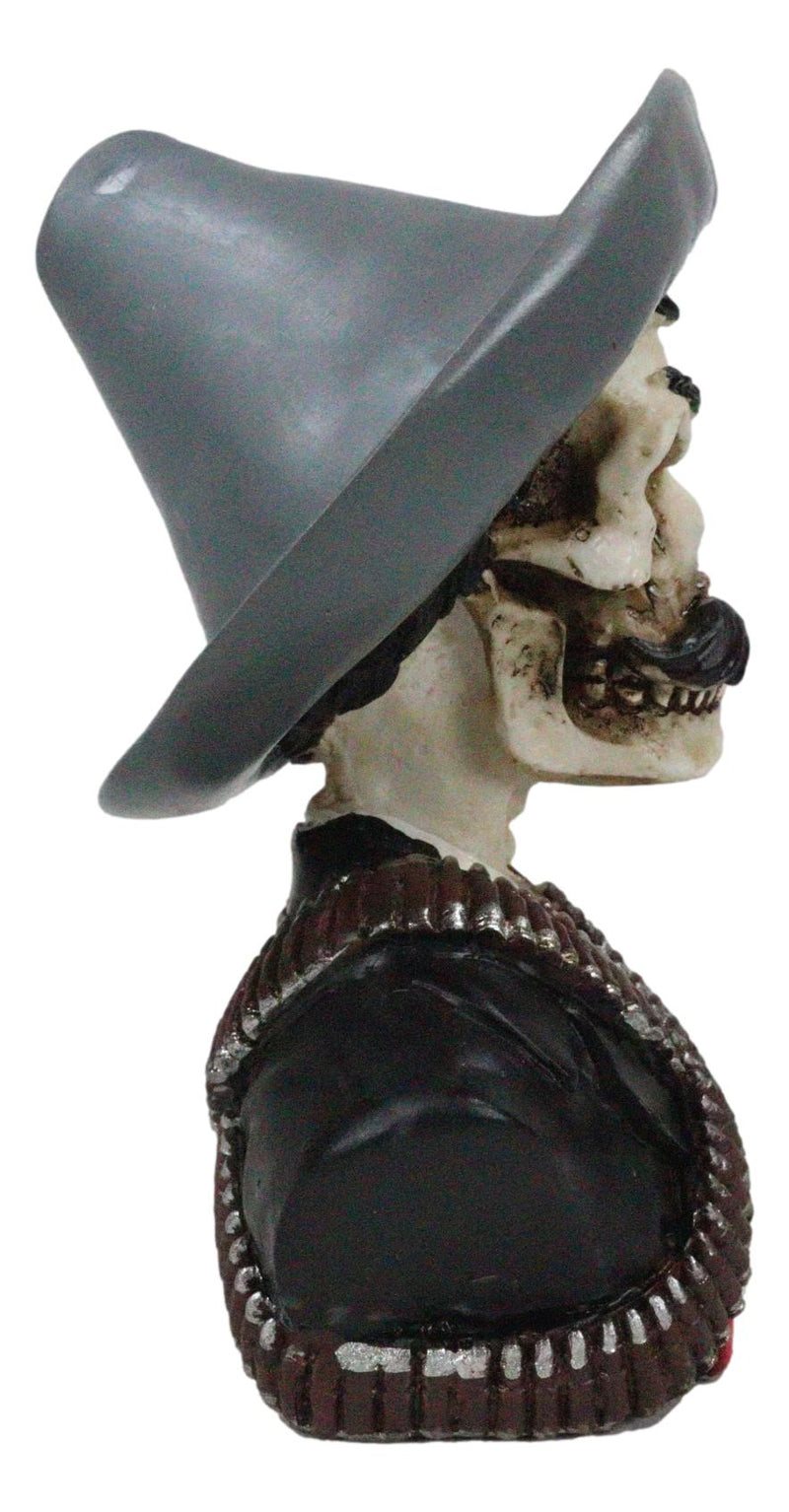 Day of The Dead Skeleton Emiliano Zapata Salazar Patriotic Bust Figurine Skull