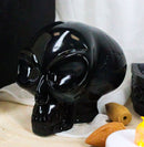 Ebros Small Black Translucent Extraterrestrial ET Alien Skull Figurine Collectible