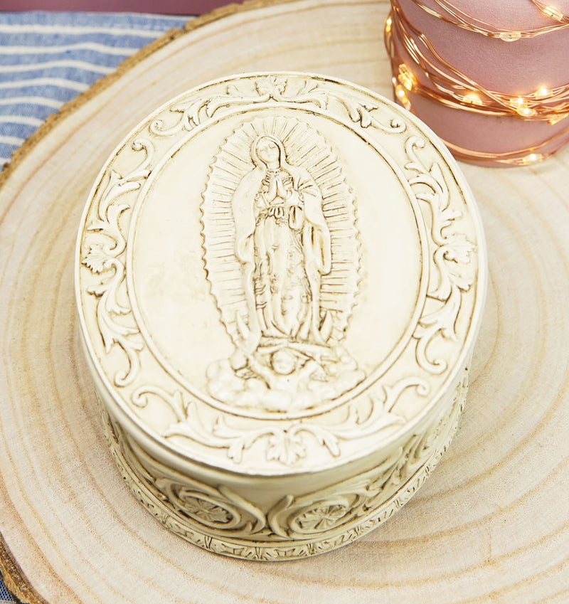 Ebros Our Lady Of Guadalupe Decorative Jewelry Box Blessed Virgin Mary Keepsake Decor