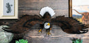 Large 18"L Swooping American Bald Eagle With Open Wings Wall Plaque Sculpture