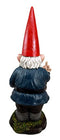 Ebros Rude Garden Greeter "Go Away!" Gnome Dwarf Not Welcome Statue 17.75"H Patio Outdoor Poolside Figurine As Whimsical Decor Magical Fantasy Gnomes Decoration