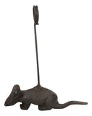 Pack Of 2 Cast Iron Hardworking Mouse Hamster Note Or Card Holder Paperweight