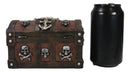 Caribbean Pirate Skull With Crossed Bones Ship Anchor Davy Jones Decorative Box