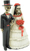 Ebros Love Never Dies Wedding Bride And Groom Skeleton Couple Figurine 5.5"Tall