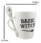 Witchcraft Wicca Basic Witch Crescent Moon Broomstick Coffee Mug And Spoon Set