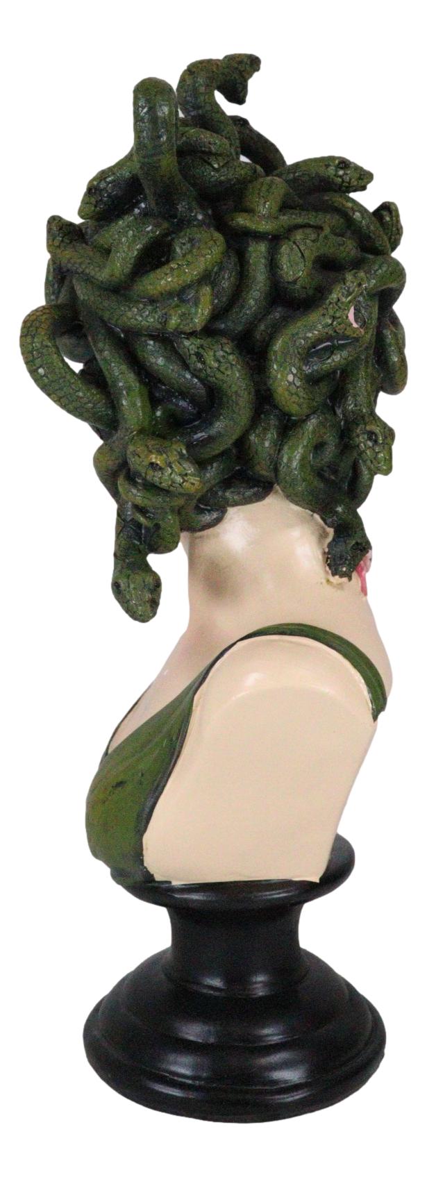 Greek Gorgon Sisters Goddess Medusa With Wild Snake Hair And LED