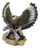 American Patriotic Bald Eagle Clutching Rifles With Second Amendment Figurine