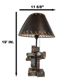 Rustic Western Christian Bible Scriptures Faith Hope Love Grace Cross Table Lamp