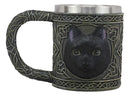 Ebros Gift Celtic Mystical Black Cat Witching Hour Resin 16oz Drinking Mug With Stainless Steel Rim Figurine For Coffee Tea Cereal Drinks Halloween Kitchen Dining Decor Of Cats Felines Kitty Kittens