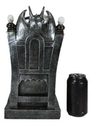 Ossuary Gothic Grim Reaper Seated On Skulls And Dragon Throne With Scythe Statue