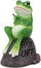 Ebros Hop Off! Feisty Toad Frog On Landscape Rock Statue Rainforest Animal Decor