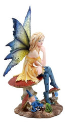 Amy Brown Toadstool Mushroom Fairy Figurine Fae Magic Statue Fantasy Collectible