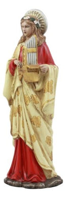 Ebros Saint Cecilia Patroness Of Musicians Carrying Portative Organ Statue Martyr