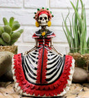 Day Of The Dead Cinco De Mayo Danza De Dama Red Senorita Lady Skeleton Statue