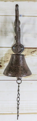 Cast Iron Rustic Western Wise Owl On Branch Scrolls Door Wall Dinner Yard Bell