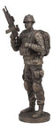 Modern Military Commando Soldier Statue Desert Army Tactician On Guard Figurine