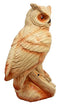 Ebros Gift Rustic Rainforest Great Horned Owl Decorative Faux Wood Figurine 8.25" Tall