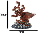 Quest Of Perseus Red 7 Headed Volcano Hyperion Hydra Dragon Roaring Statue