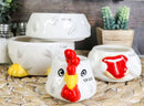 Ceramic Farm Hen Chicken Serving Beef Steak Measuring Cups Set of 4 For Baking