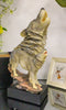 Ebros 15"H Full Moon Wildlife Howling Wolf Bust Statue On Museum Pedestal Base