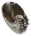 Aluminum Modernist Marine Nautilus Sea Shell Wine Chiller Or Vase Planter Holder